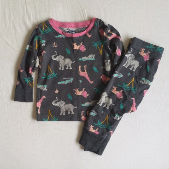 Old Navy Other - 🎀3/$20 Old Navy jungle animal cotton pajama set 12 months